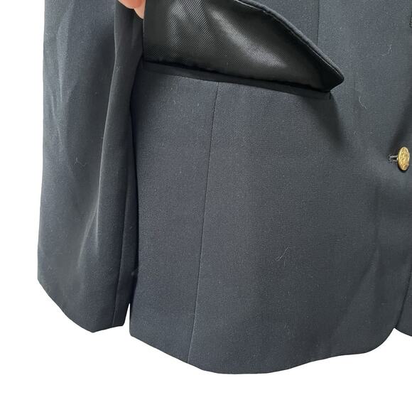 LL Bean Womens Microfiber Suit Jacket Blazer Size 12P Black Career Office NWT - Picture 5 of 11